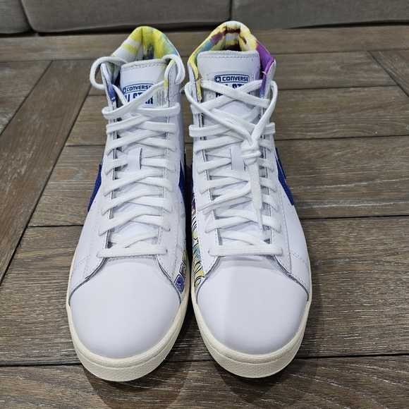 Converse All Star Peace Love Basketball White Sneakers, Mens 9, Women\'s 10.5 main image 6